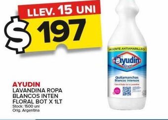 Carrefour Maxi Lavandina ayudin blancos intensos floral x 1l oferta