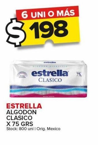 Carrefour Maxi Algodón clásico estrella x 75g oferta