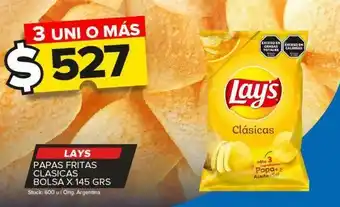 Carrefour Maxi Papas fritas lay's clásicas x 145g oferta