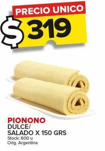 Carrefour Maxi Pionono dulce/salado x 150g oferta