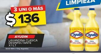 Carrefour Maxi Lavandina ayudin clásica desinfectante x 1l oferta