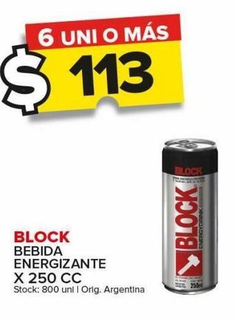 Carrefour Maxi Bebida energética block lata x 250cc oferta