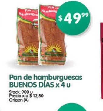 Supermercados Buenos Días Buenos Días Pan de hamburguesas x 4u oferta
