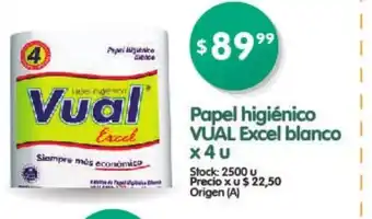 Supermercados Buenos Días Vual Excel blanco Papel higiénico x 4u oferta