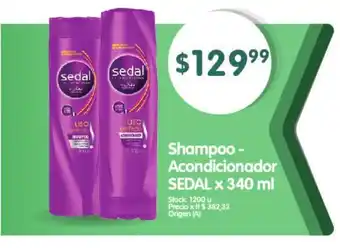 Supermercados Buenos Días Sedal Shampoo Acondicionador x 340ml oferta