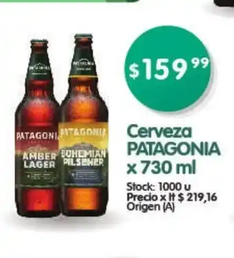 Supermercados Buenos Días Patagonia Cerveza x 730ml oferta