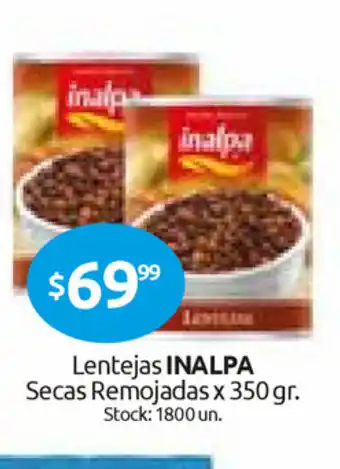 Cordiez Inalpa Lentejas Secas Remojadas x 350gr oferta
