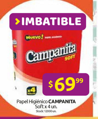 Cordiez Campanita Papel Higiénico Soft x 4un oferta