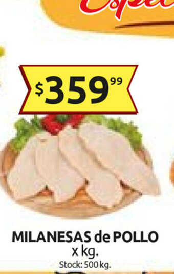 Cordiez Milanesas de Pollo x kg. oferta