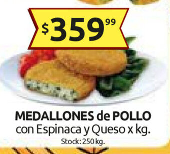 Cordiez Medallones de Pollo con Espinaca y Queso x kg oferta