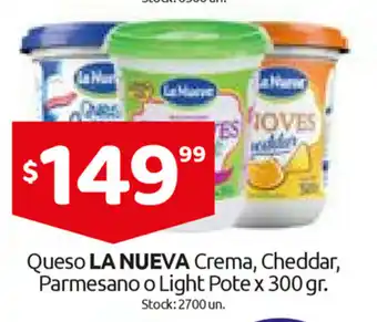 Cordiez La Nueva Queso Crema, Cheddar, Parmesano o Light Pote x 300 gr. oferta