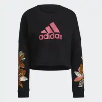 Adidas Buzo corto holgado adidas x farm rio estampado felpa logo oferta