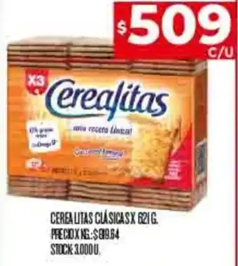 Supermercados DIA CEREALITAS CLÁSICA SX 621 G. oferta