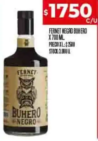 Supermercados DIA FERNET NEGRO BUHERO X700 ML oferta