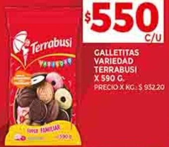 Supermercados DIA GALLETITAS VARIEDAD TERRABUSI X 590 G. oferta