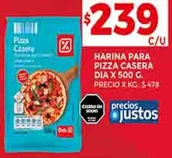 Supermercados DIA HARINA PARA PIZZA CASERA DIA X 500 G. oferta