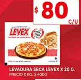 Supermercados DIA LEVADURA SECA LEVEX X 20 G. oferta