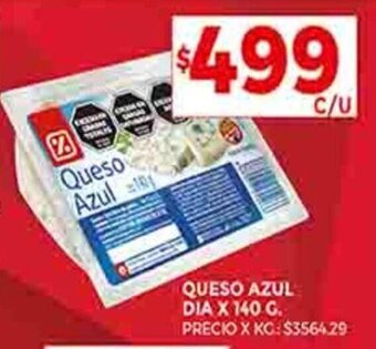 Supermercados DIA QUESO AZUL DIA X 140 G. oferta