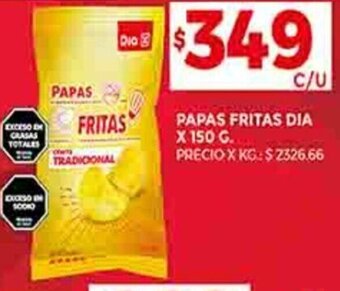 Supermercados DIA PAPAS FRITAS DIA X 150 G. oferta