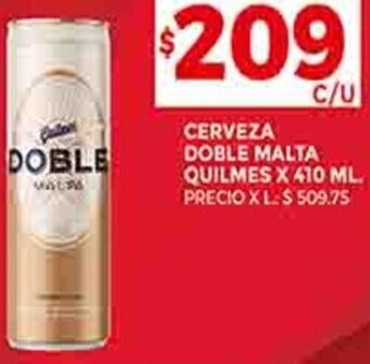 Supermercados DIA CERVEZA DOBLE MALTA QUILMES X 410 ML. oferta