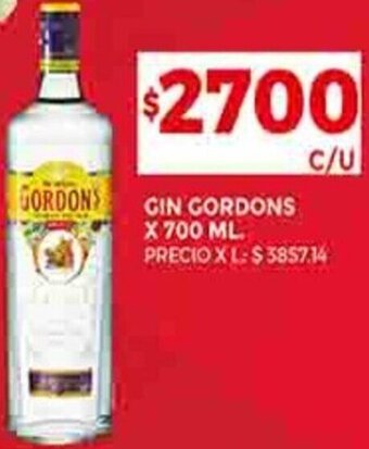 Supermercados DIA GIN GORDONS X 700 ML oferta