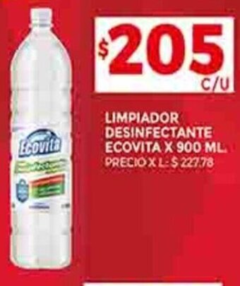 Supermercados DIA LIMPIADOR DESINFECTANTE ECOVITA X 900 ML. oferta
