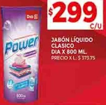 Supermercados DIA JABÓN LÍQUIDO CLASICO DIA X 800 ML. oferta