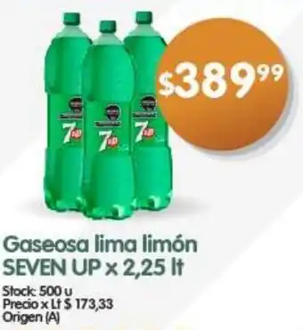 Supermercados Buenos Días Gaseosa lima limón SEVEN UP x 2,25 It oferta