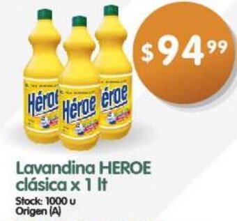 Supermercados Buenos Días Lavandina HEROE clásica x 1 It oferta
