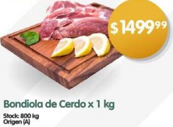 Supermercados Buenos Días Bondiola de Cerdo x 1 kg oferta