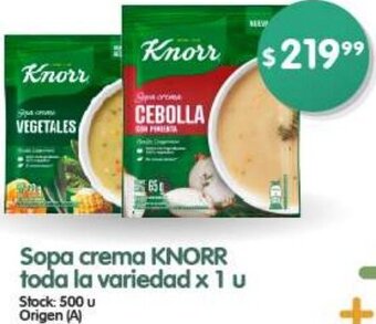 Supermercados Buenos Días Sopa crema KNORR toda la variedad x 1 u oferta