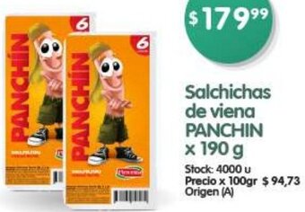 Supermercados Buenos Días Salchichas de viena PANCHIN x 190 g oferta