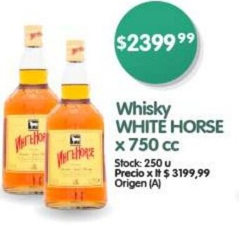 Supermercados Buenos Días Whisky WHITE HORSE x 750 cc oferta