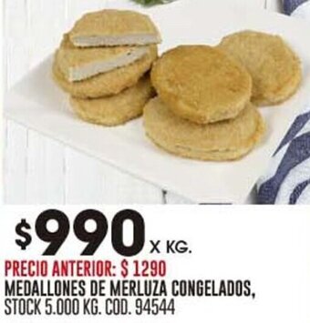 Coto MEDALLONES DE MERLUZA CONGELADOS oferta