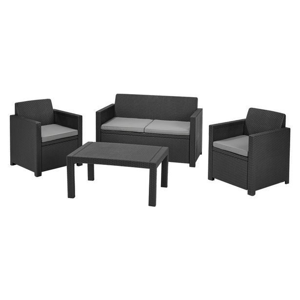Prestigio Home
                juego de jardín merano - mesa baja + 3 sillones oferta