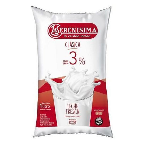 El Nene Leche la serenisima. ultra ent.3% sac. x1lt oferta