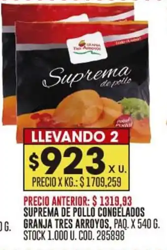 Coto SUPREMA DE POLLO CONGELADOS RALLADO LA QUESERA, PAQ. X 540G. oferta