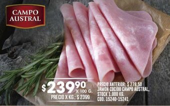 Coto JAMON COCIDO CAMPO AUSTRAL oferta