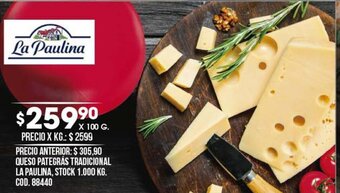 Coto QUESO PATEGRÁS TRADICIONAL LA PAULINA oferta