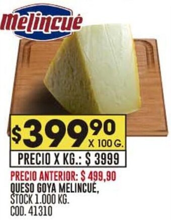 Coto QUESO GOYA MELINCUÉ oferta
