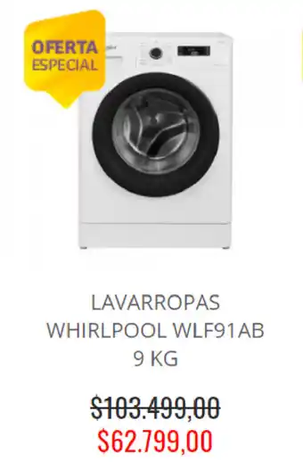 Sampietro Lavarropas Whirlpool WLF91AB 9kg oferta