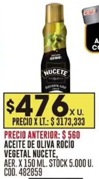 Coto ACEITE DE OLIVA ROCÍO VEGETAL NUCETE AER X 150ML oferta