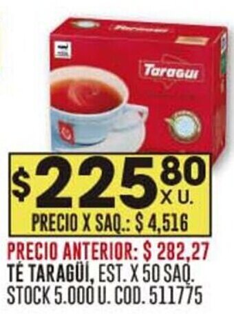 Coto TÉ TARAGUI, EST. X 50 SAQ. oferta
