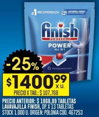 Coto TABLETAS LAVAVAJILLA FINISH, DP. X 13 TABLETAS oferta