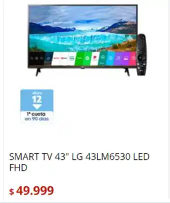 Bringeri Smart TV 43" LG 43LM6530 Led FHD oferta