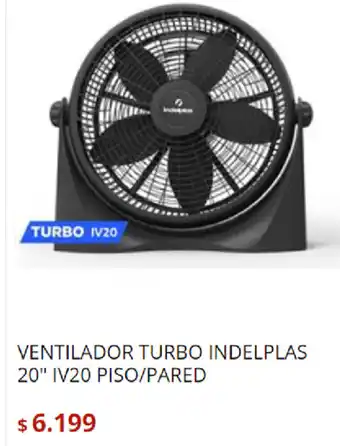Ventilador Turbo Indelplas 20" IV20 Piso/Pared