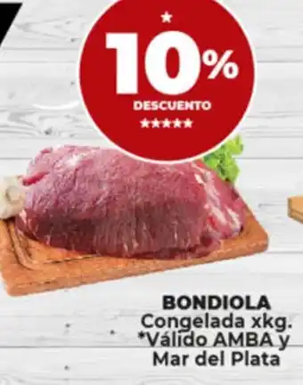 Supermayorista Vital BONDIOLA Congelada xkg. *Válido AMBAY Mar del Plata oferta