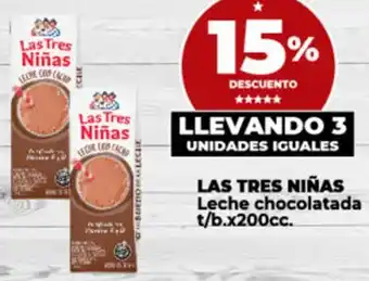 Supermayorista Vital LAS TRES NIÑAS Leche chocolatada t/b.x200cc. oferta