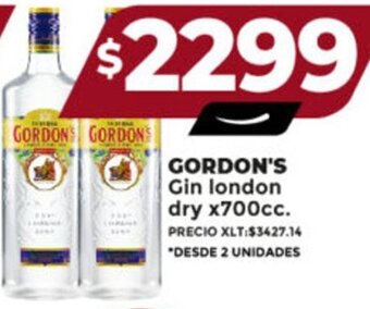 Supermayorista Vital GORDON'S Gin london dry x700cc. oferta