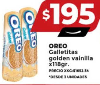 Supermayorista Vital OREO Galletitas golden vainilla x118gr. oferta